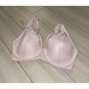 Modern Movement YT2BM486 Lightly Lined Lace Bra Underwire Womens 36DDD Pink